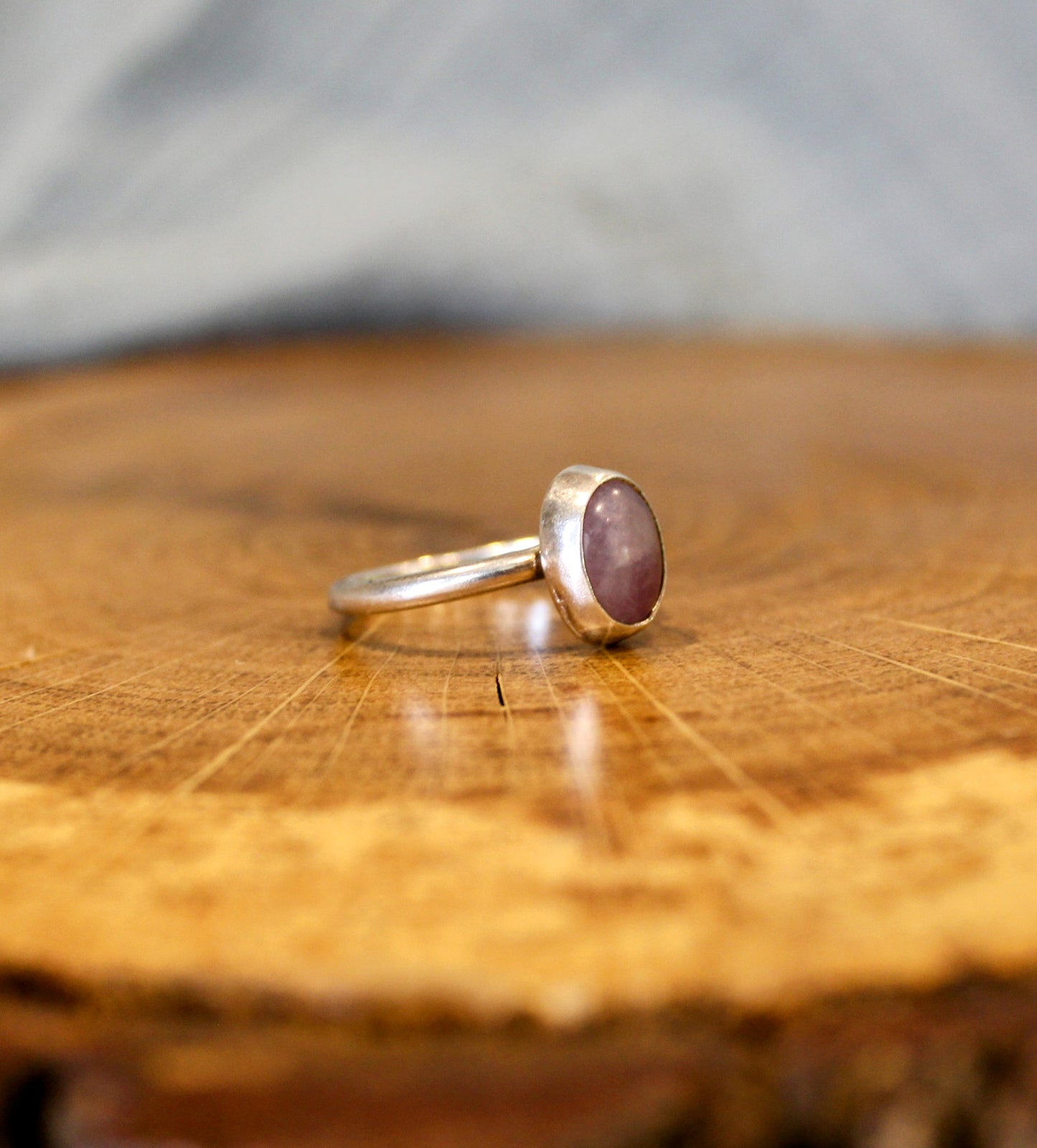 Lavender Amethyst Handmade Sterling Silver Ring