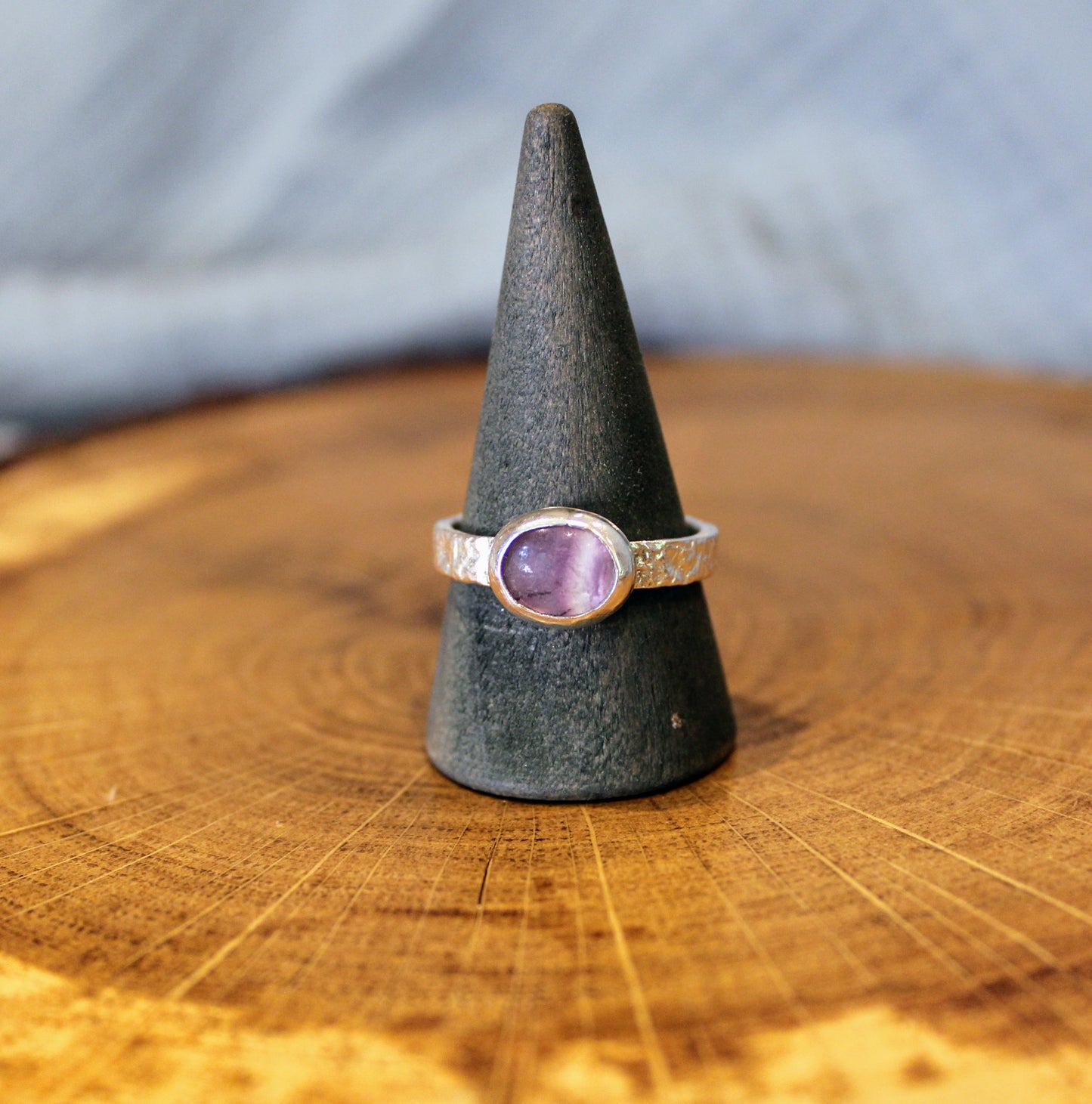 Fluorite Silver Handmade Ring