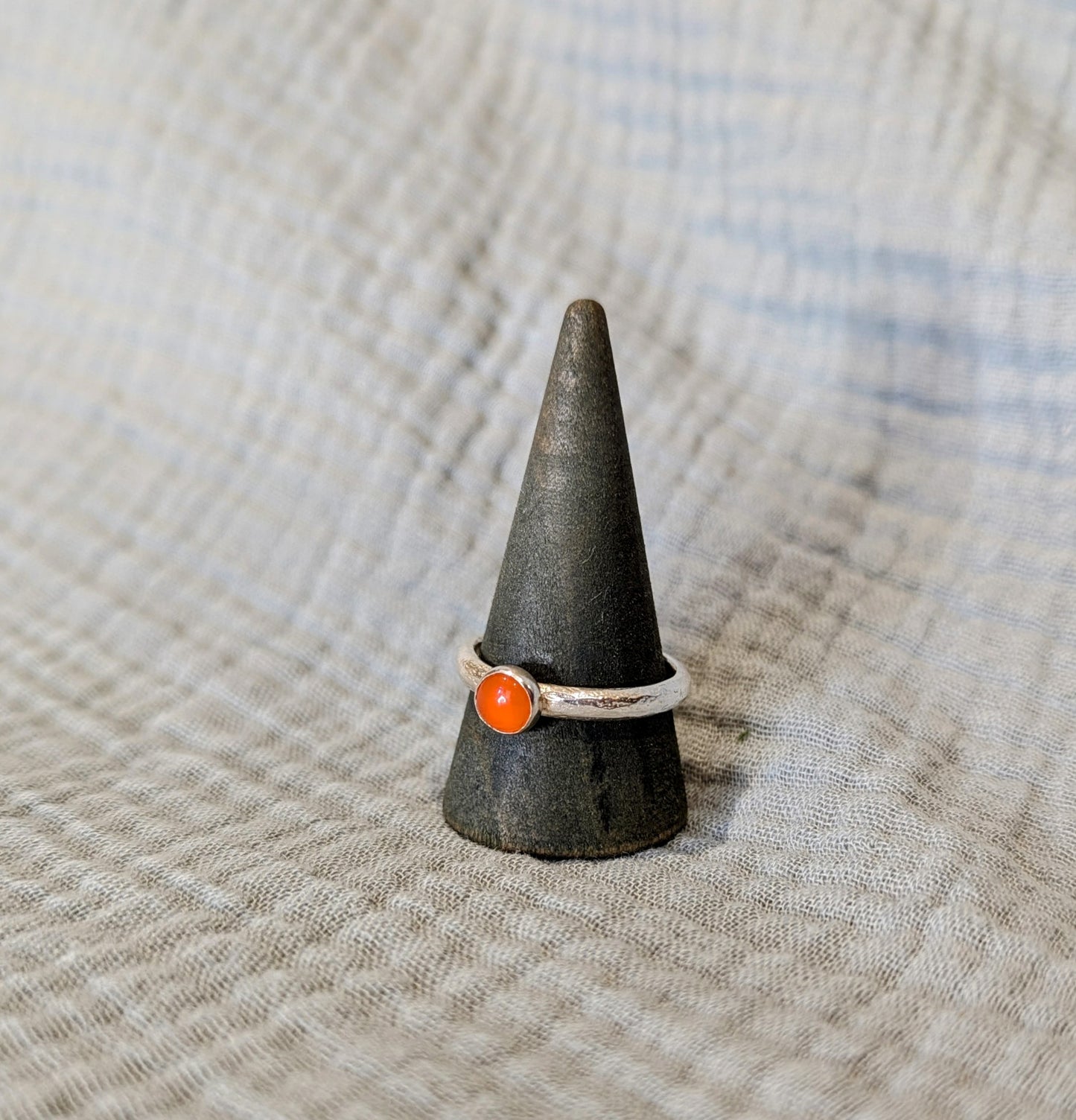 Carnelian Silver Ring