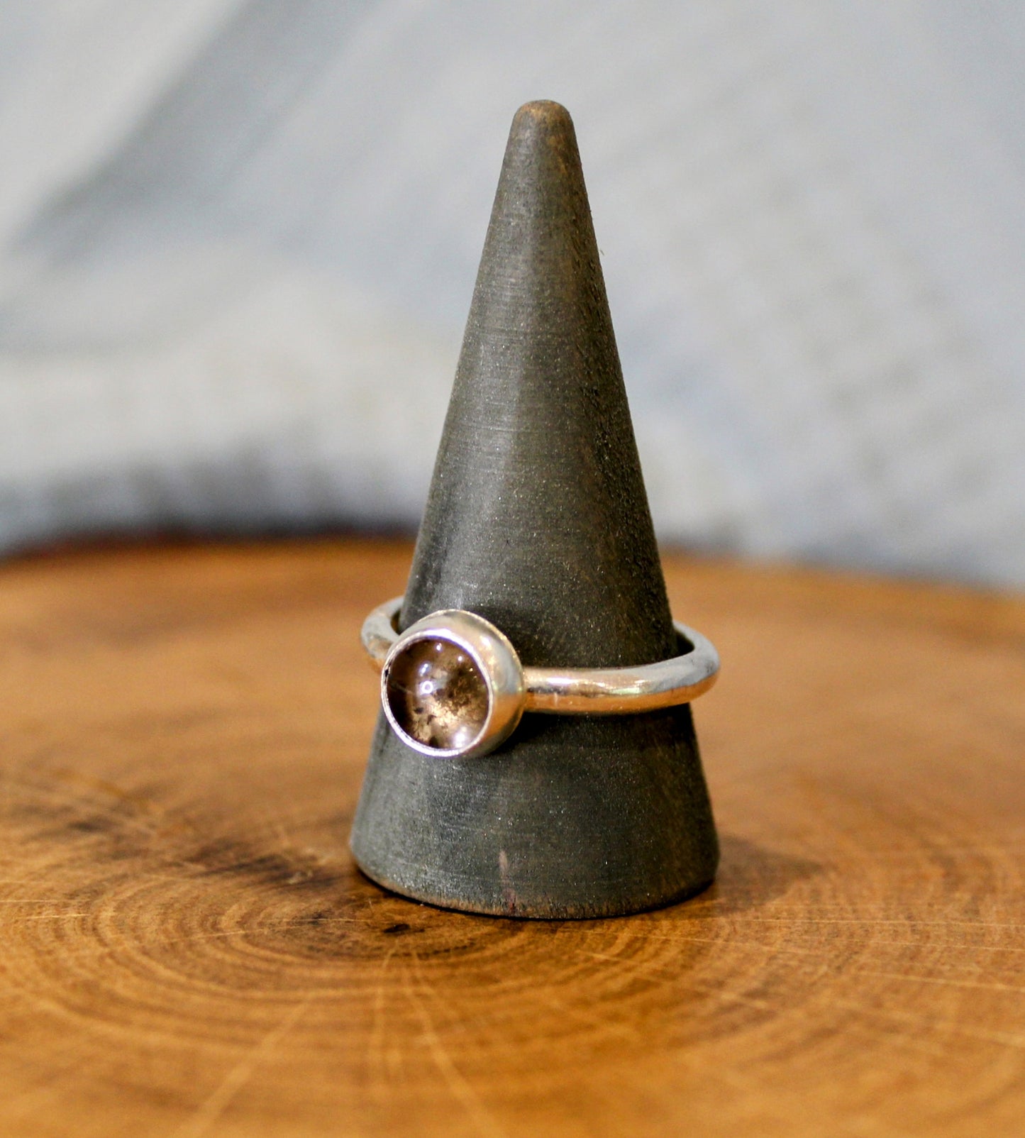 Smoky Quartz Silver Handmade Ring