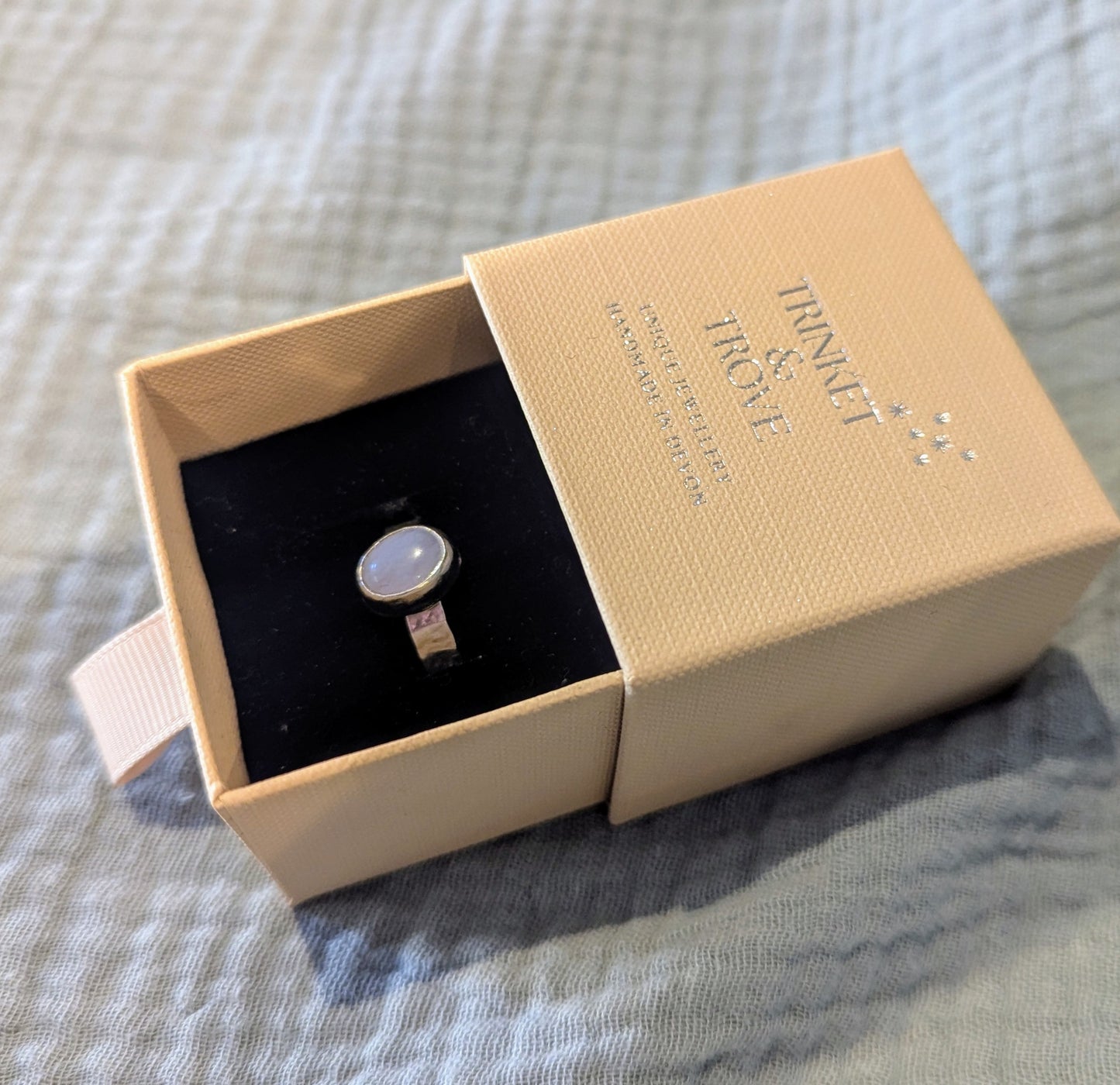 Lace Agate Silver Ring