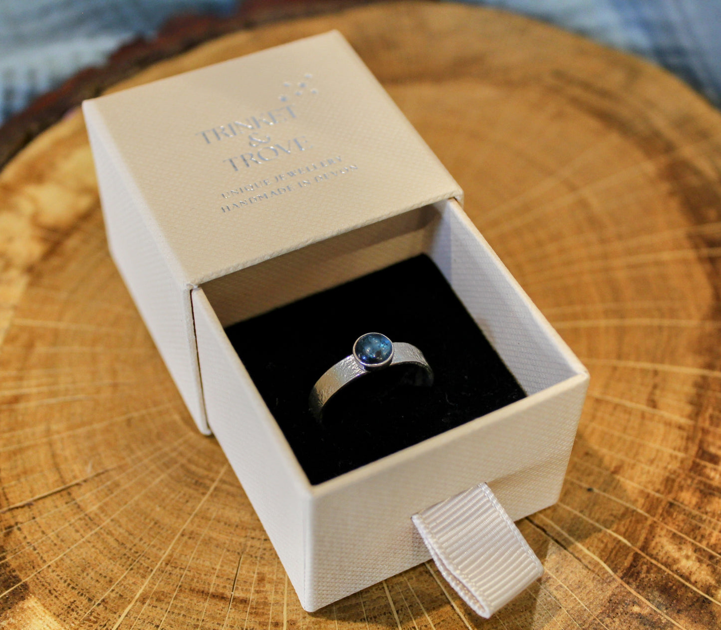 Teal Kayanite Silver Handmade Ring