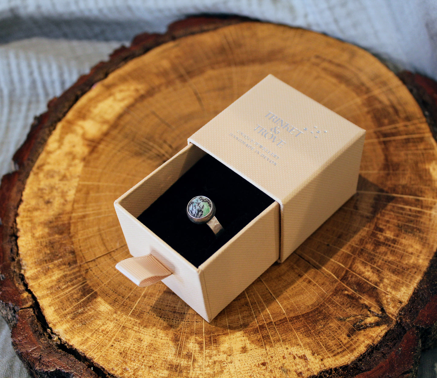 Azurite Silver Ring