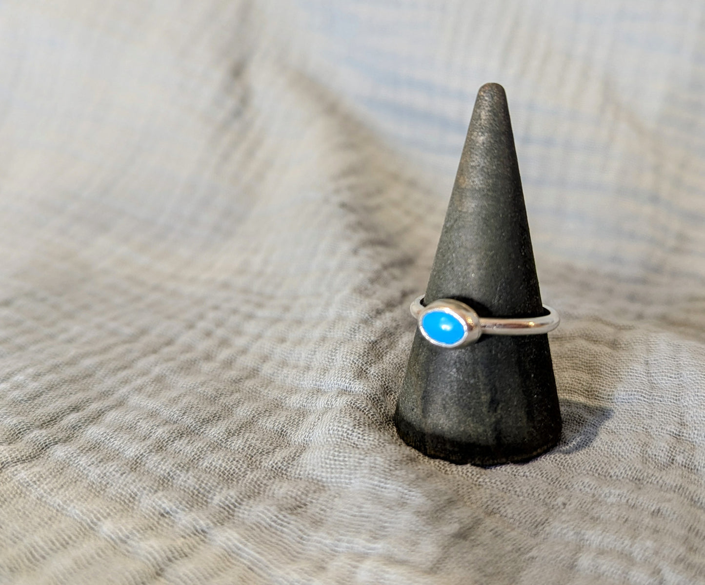 Small Turquoise Silver Ring