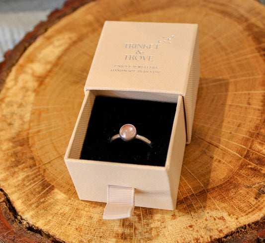 Silver Cherry Quartz Handmade Ring