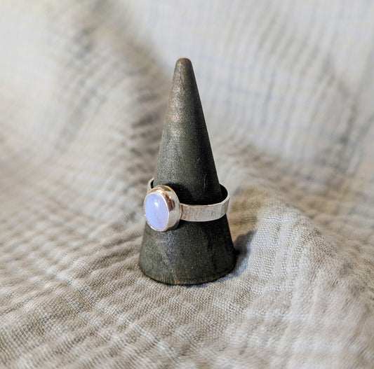 Lace Agate Silver Ring