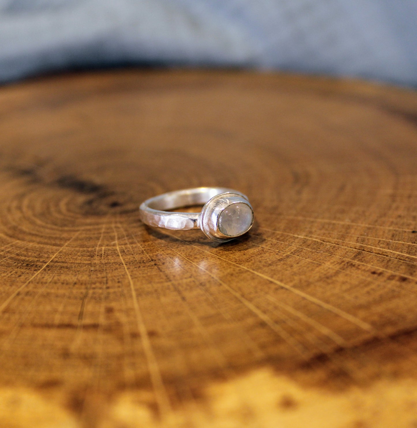 Handmade Moonstone and Silver Ring