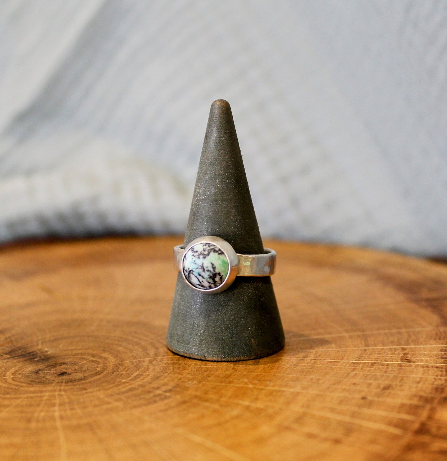 Azurite Silver Ring