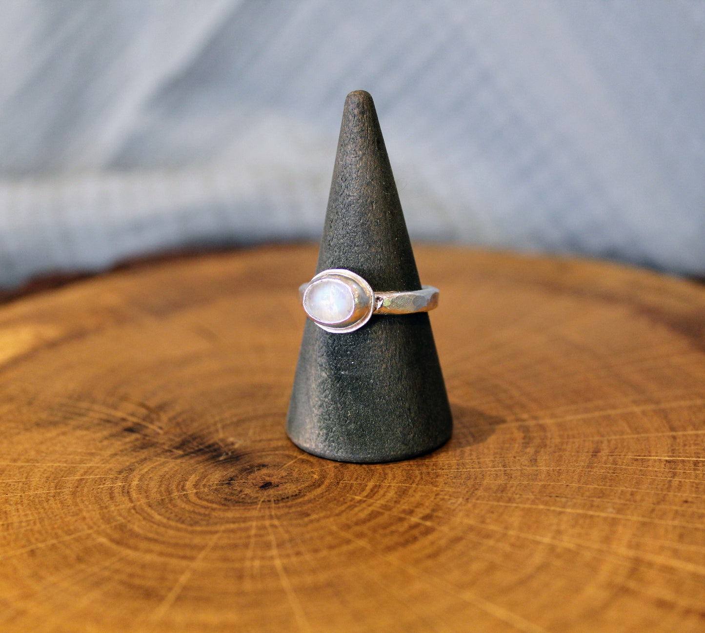 Handmade Moonstone and Silver Ring