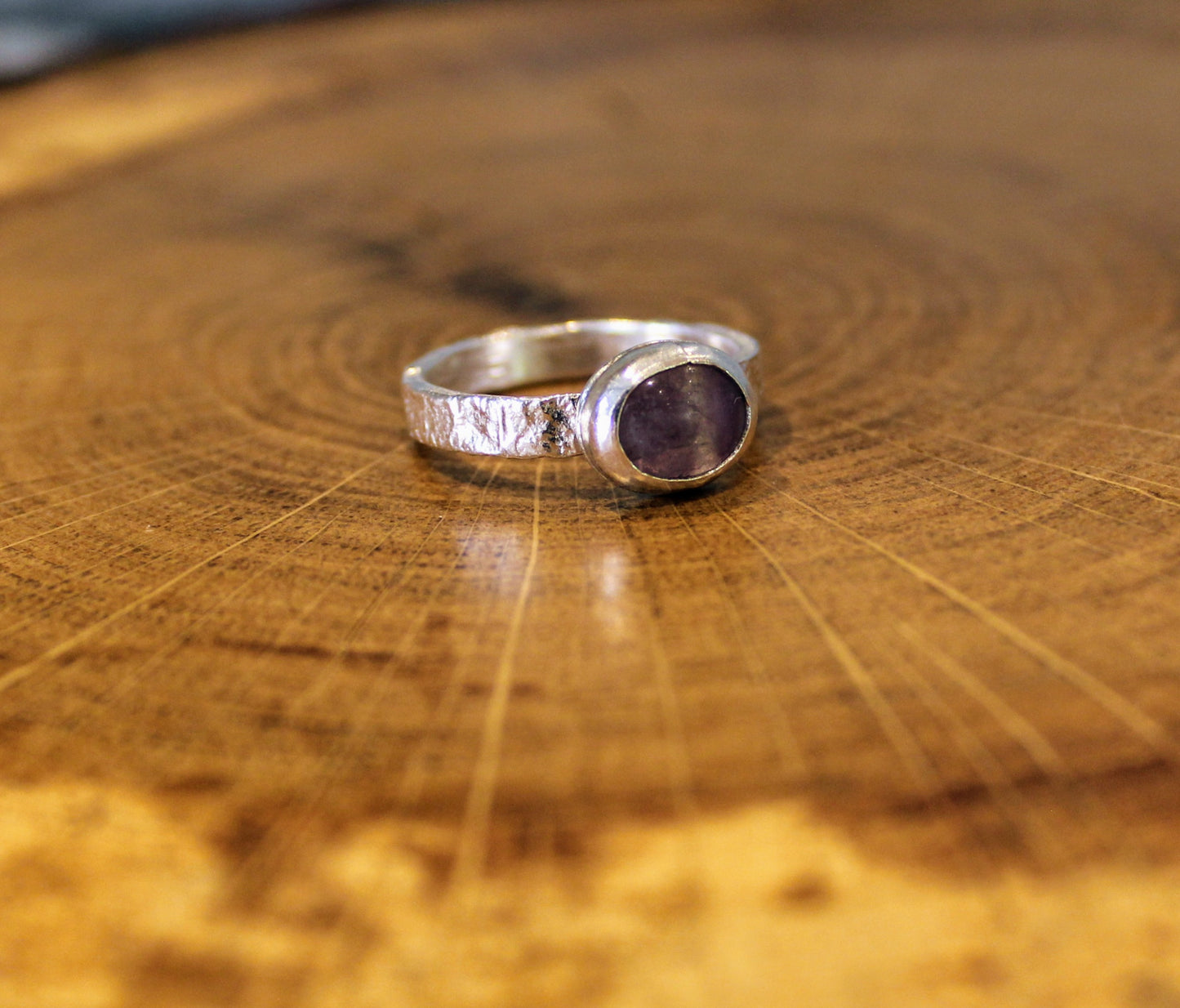 Fluorite Silver Handmade Ring