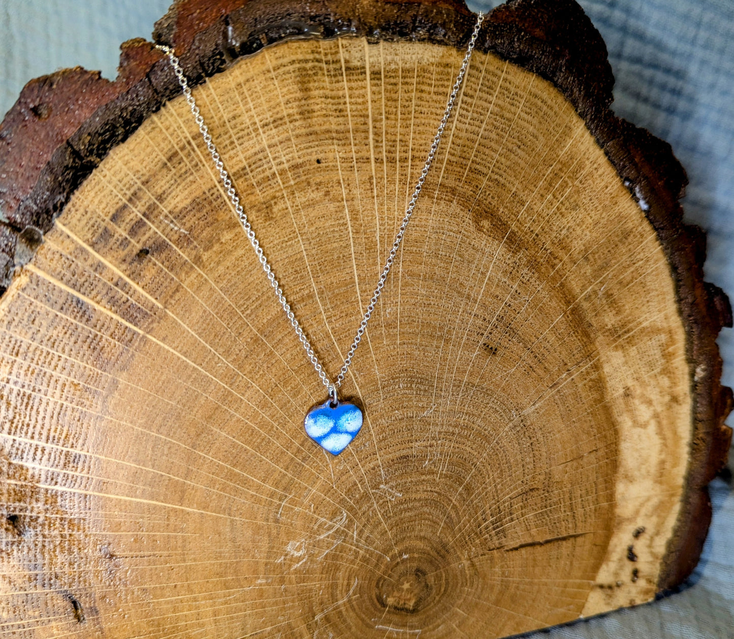 Small Enamel Heart pendant